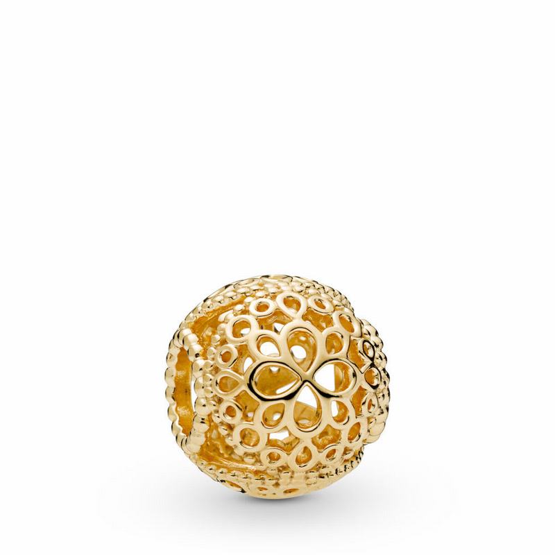 Talismane Pandora Shine™ Openwork Flower Aur (9wKYvu2V)